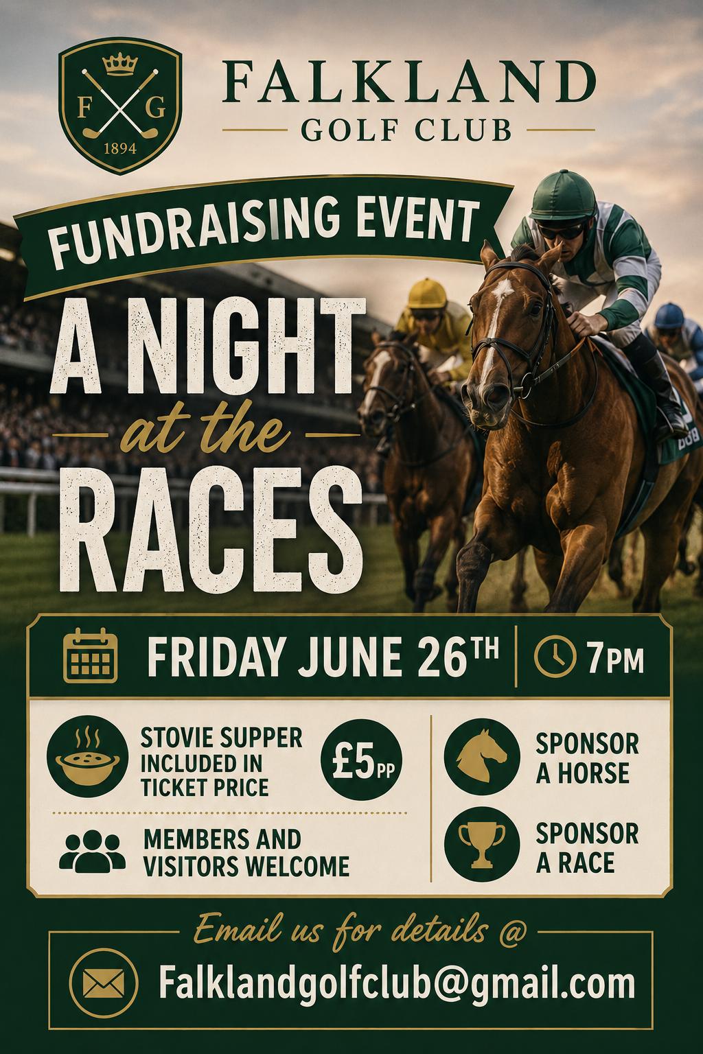 Falkland Race Noght event flyer